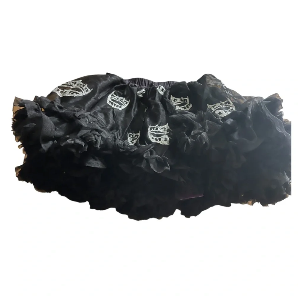 Black Tutu Petticoat with Silver Crowns
